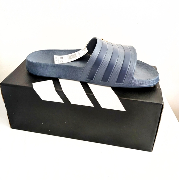 adidas Other - BRAND NEW! Men's Adidas Adilette Aqua Navy Blue Slide M/11 W/12
